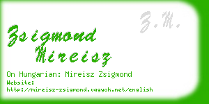 zsigmond mireisz business card